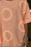 Made in Italy Sa Caleta Circle Classic Boyfriend Top Washed Calypso